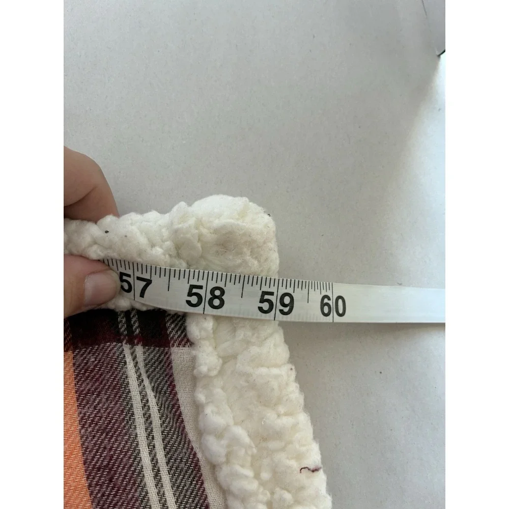 Eddie Bauer Throw Blanket‎ Reversible Sherpa Fleece Bedding Edgewood Plaid 50x60